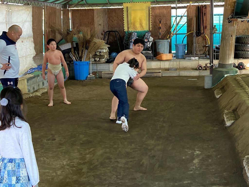 押し稽古の体験も！